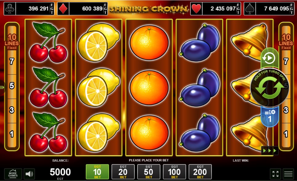 Shining Crown jocul de păcănele.